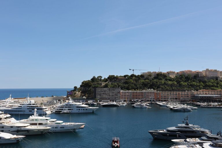 The Rock of Monaco seen from Port Hercule